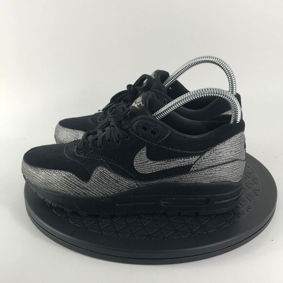 Nike Air Max 1 Premium Black Metallic Running Shoes 454746-005 Women’s Size 5.5 - Picture 8 of 12